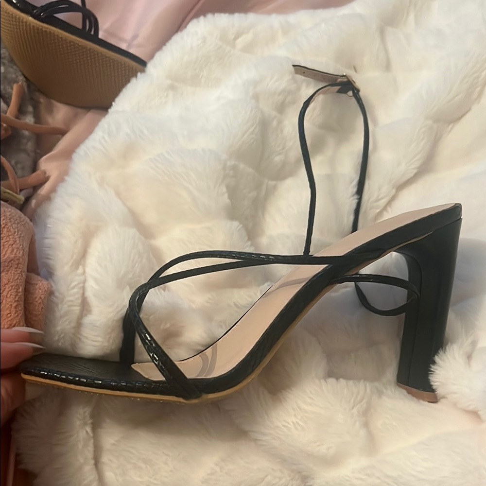 Elegant Black Strappy Heels